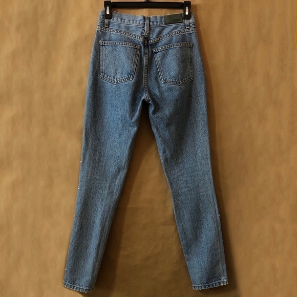 LF | CARMAR Alexander Ezra Rhinestone Star Side Stripe Distressed Jeans Size 24 - Picture 14 of 16